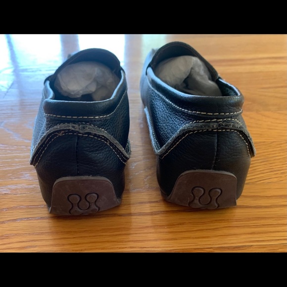 STREET WORK Womens Blue Leather Square Toe Slip-On Loafers Work Shoes Flats Sz 7 - Picture 2 of 12